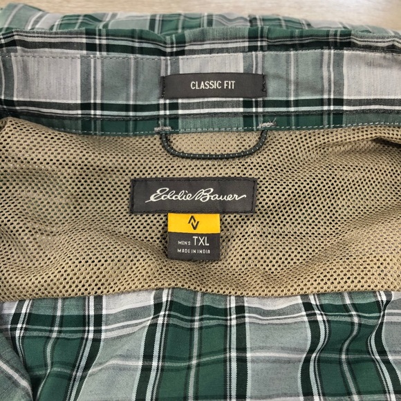 Eddie Bauer button down. Plaid classic fit TXL - Picture 5 of 12